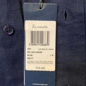 Mens 100% linen long sleeve shirt